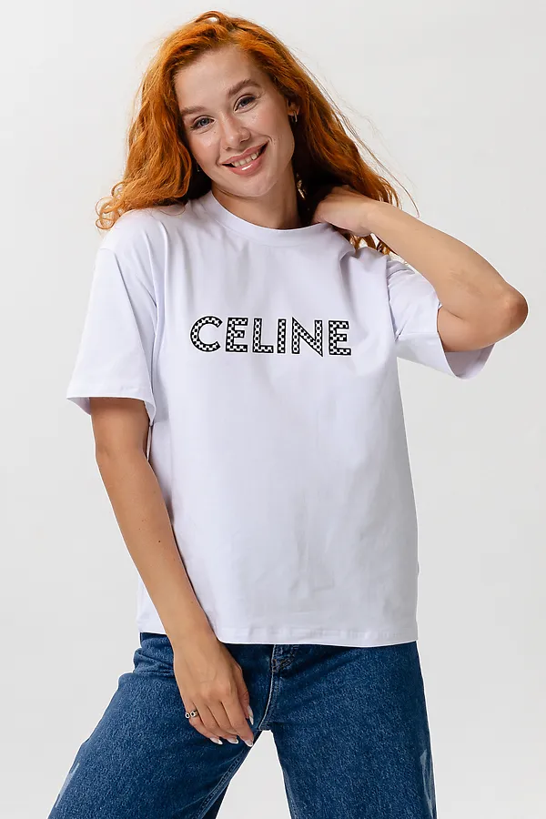 Футболка 8506/1 НАТАЛИ, белый+celine - фото 2