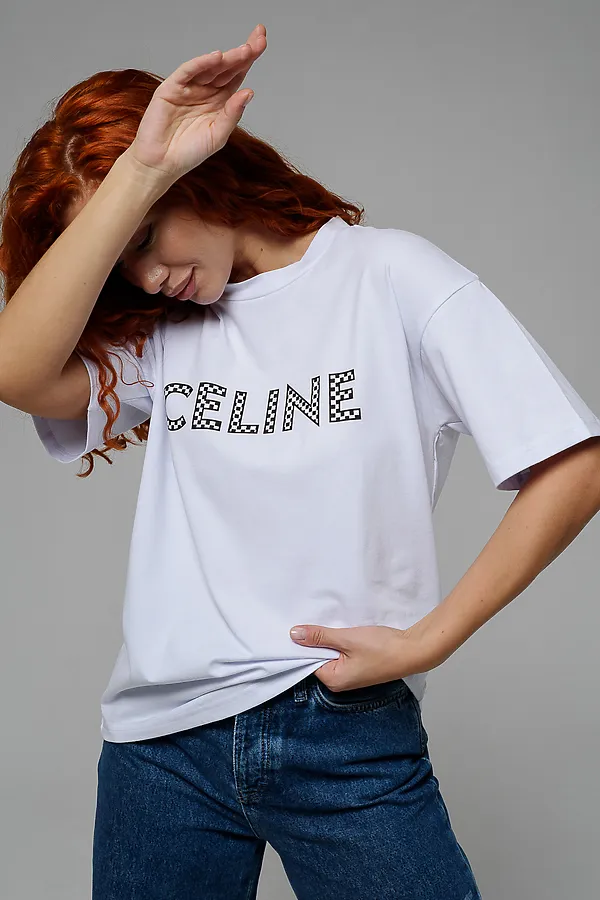Футболка 8506/1 НАТАЛИ, белый+celine - фото 2