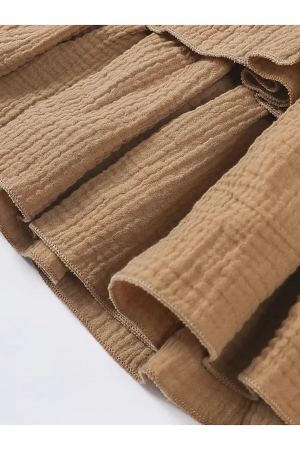 Костюм (Топ+Юбка) СОЛЬ&ПЕРЕЦ, темно-бежевый - фото 2