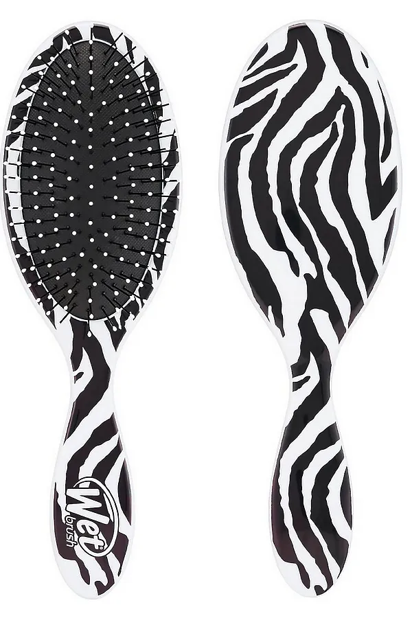 Wet Brush Расческа для спутанных волос / Original Detangler Safari Zebra BWR830SAFZE, черно-белый KRISTALLER, черно-белый - фото 2
