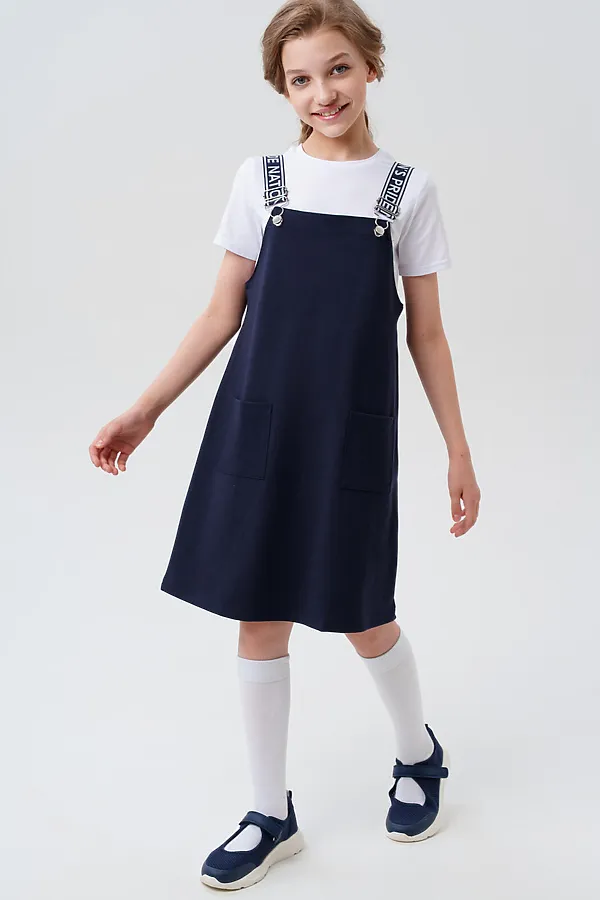 Сарафан PLAYTODAY, тёмно-синий - фото 2