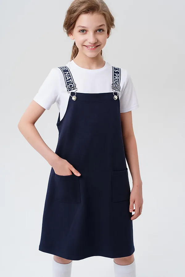 Сарафан PLAYTODAY, тёмно-синий - фото 2