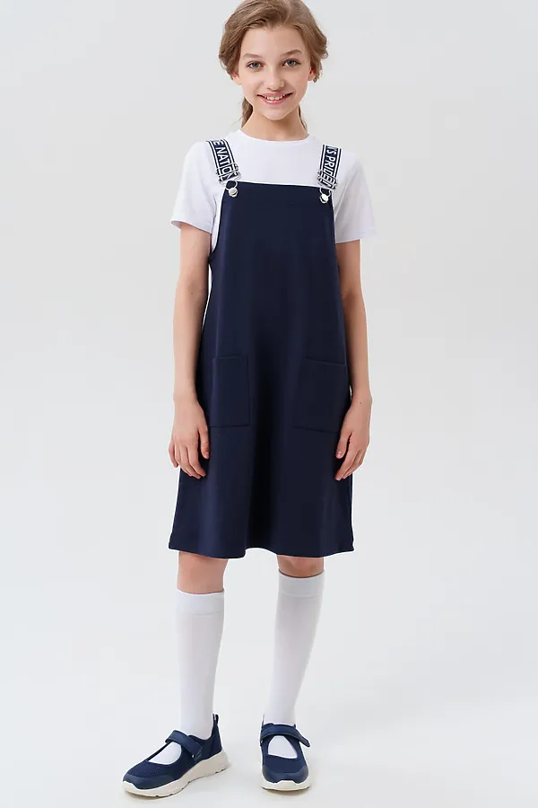 Сарафан PLAYTODAY, тёмно-синий - фото 2