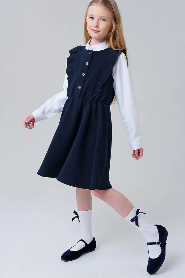 Сарафан PLAYTODAY, тёмно-синий - фото 2