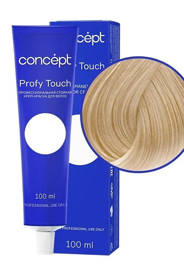 Concept Profy Touch 12.77 Профессиональный крем-краситель для волос, экстрасветлый интенсивно-бежевый, 100 мл KRISTALLER, экстрасветлый интенсивно-бежевый - фото 2