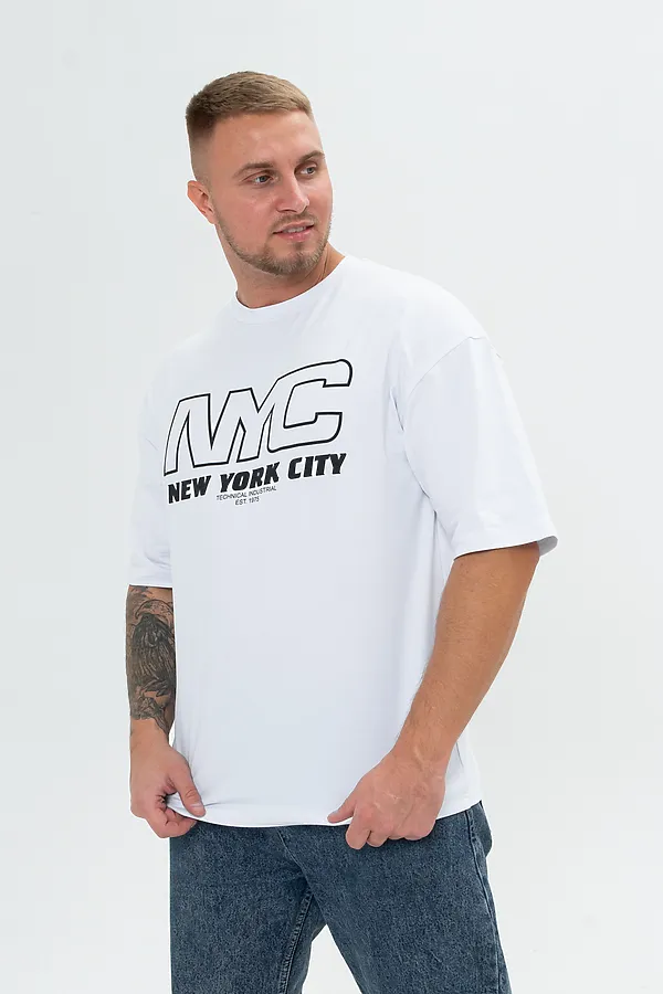 Футболка 8507/1 НАТАЛИ, белый+nyc - фото 2
