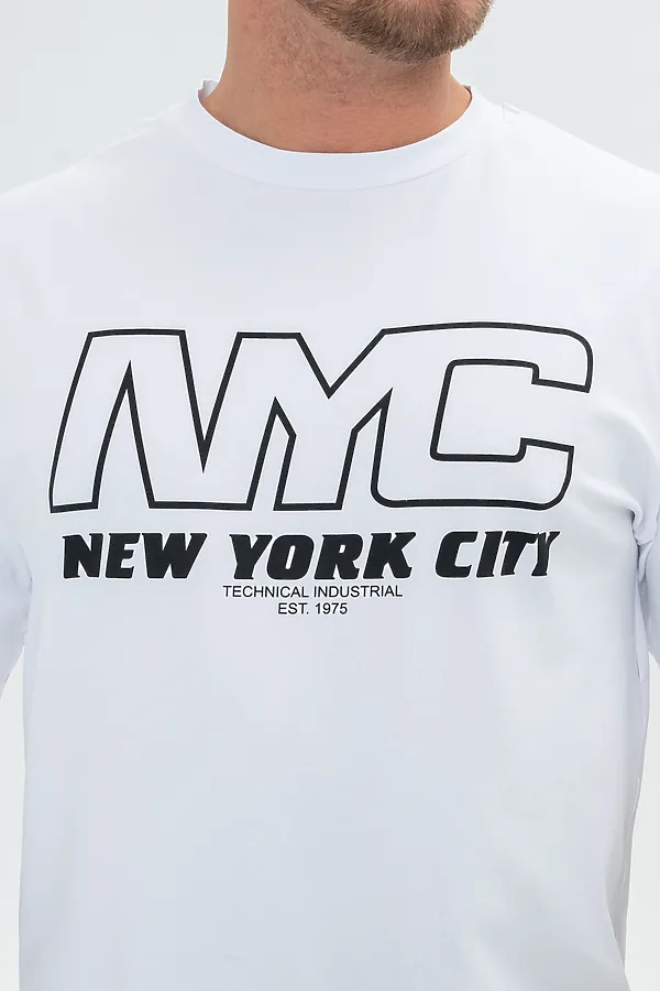 Футболка 8507/1 НАТАЛИ, белый+nyc - фото 2