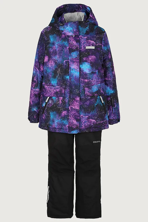 Костюм (Куртка+Брюки) NIKASTYLE, цикламен/черный - фото 2