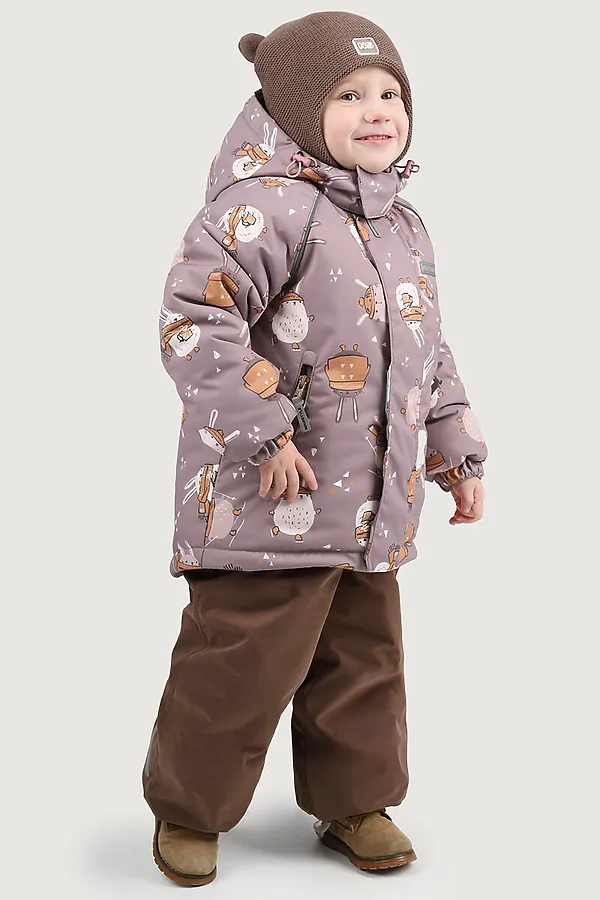Костюм (Куртка+Брюки) NIKASTYLE, капучино/орех - фото 2