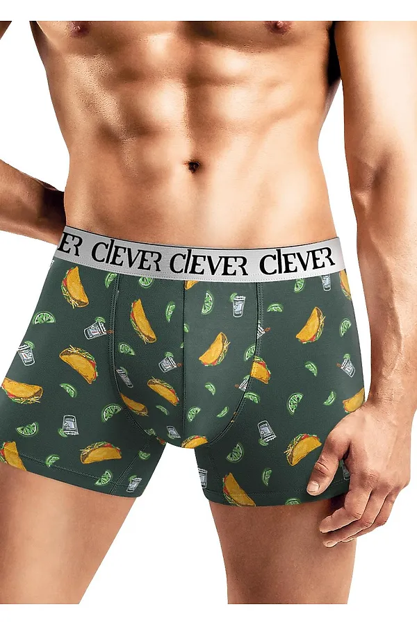Трусы CLEVER, т.зелёный/т.оранжевый - фото 2
