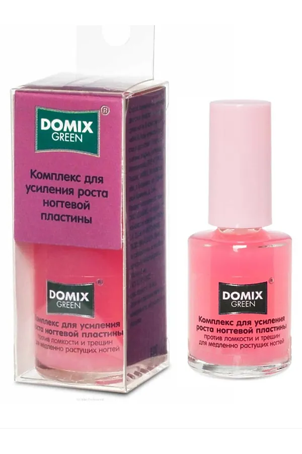 Domix Комплекс для усиления роста ногтевой пластины, 11 мл УЦЕНКА KRISTALLER, розовый - фото 2