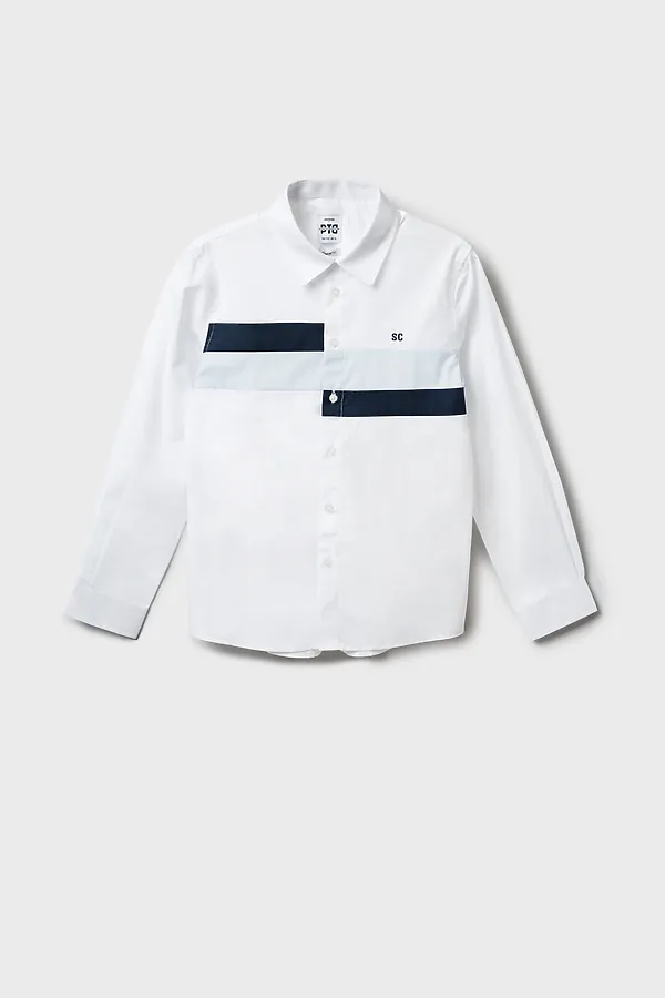 Рубашка PLAYTODAY, белый,тёмно-синий,голубой - фото 2
