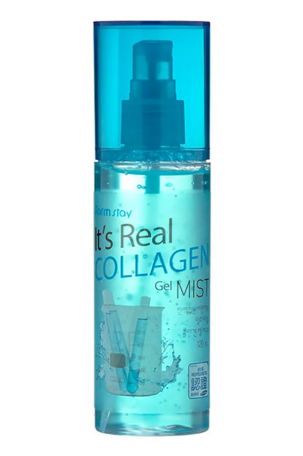 Farm Stay Гель-мист с коллагеном / It's Real Collagen Gel Mist, 120 мл KRISTALLER, голубой - фото 2