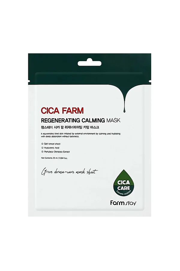 Farm Stay Тканевая маска для уставшей, раздраженной кожи / Cica Farm Regenerating Calming Mask, 25 мл KRISTALLER, белый - фото 2