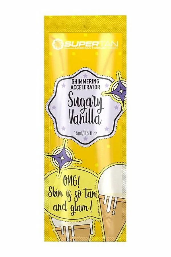 SuperTan Мерцающий ускоритель загара с маслами конопли и какао / Sugary Vanilla, 15 мл KRISTALLER, сладкая ваниль - фото 2
