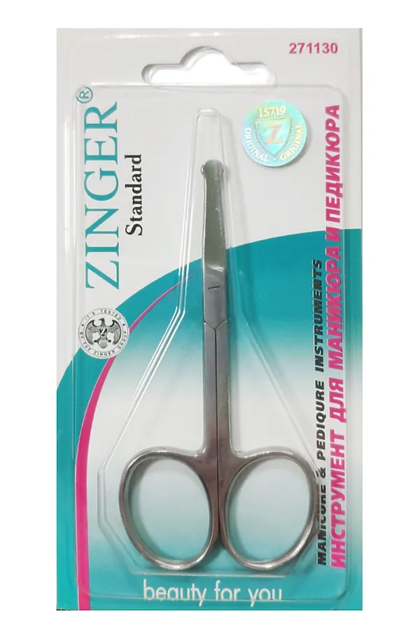 Zinger Ножницы для ногтей детские прямые / Standard ME 29 S, глянцевые, 9,5 см KRISTALLER, серебристый - фото 2