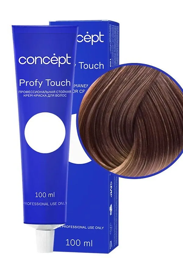 Concept Profy Touch 7.0 Профессиональный крем-краситель для волос, светло-русый, 100 мл KRISTALLER, светло-русый - фото 2
