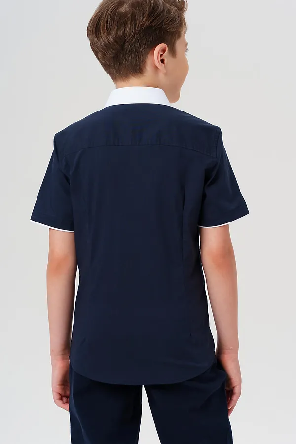Рубашка PLAYTODAY, тёмно-синий,белый - фото 2