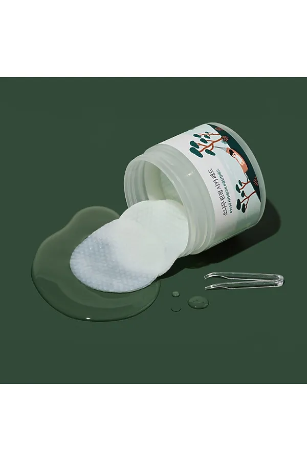 ROUND LAB Пэды для проблемной кожи лица с экстрактами сосны и центеллы  / Pine Calming Cica Pad, 50 шт. (130 мл) KRISTALLER, белый - фото 2