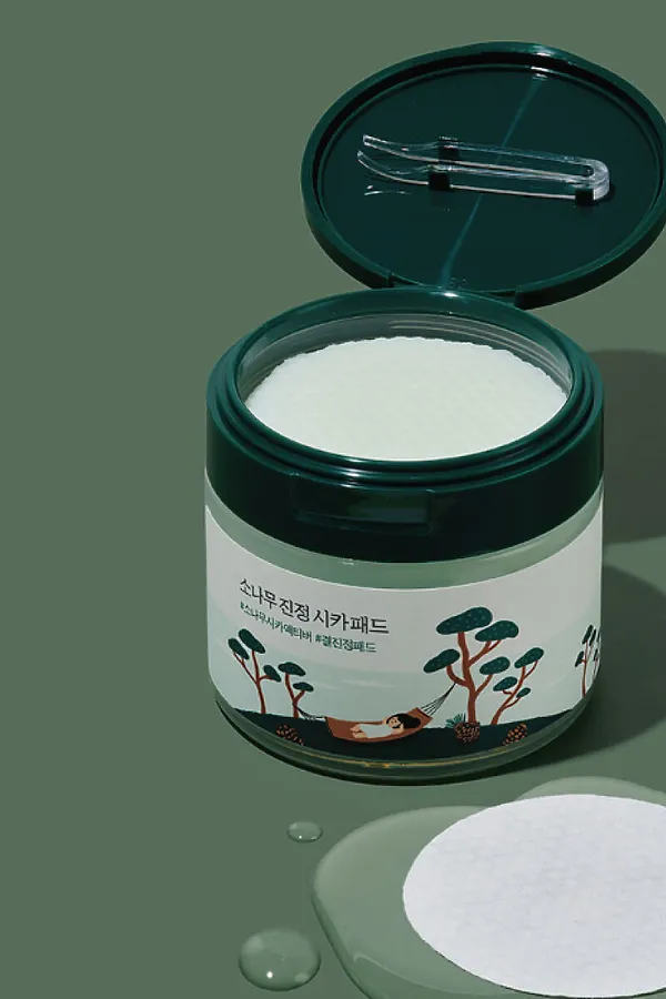 ROUND LAB Пэды для проблемной кожи лица с экстрактами сосны и центеллы  / Pine Calming Cica Pad, 50 шт. (130 мл) KRISTALLER, белый - фото 2