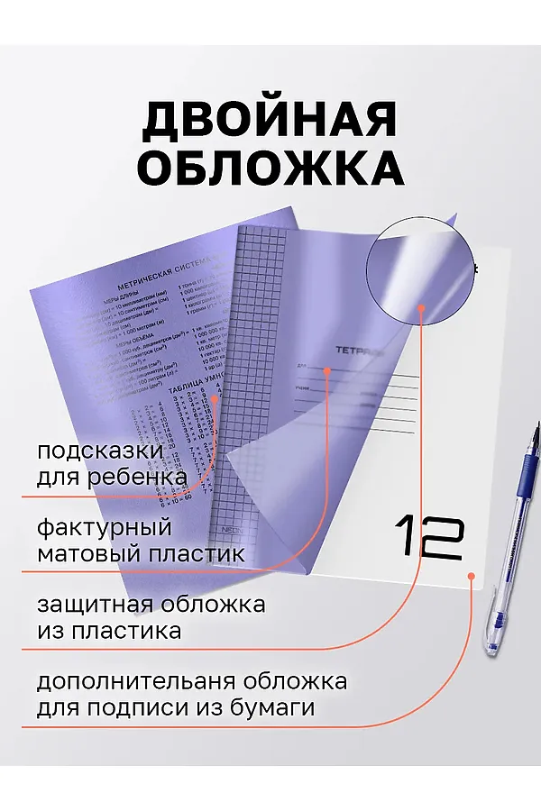 Набор тетрадей с пластиковой обложкой, 10шт 60991 НАТАЛИ, ассорти - фото 2
