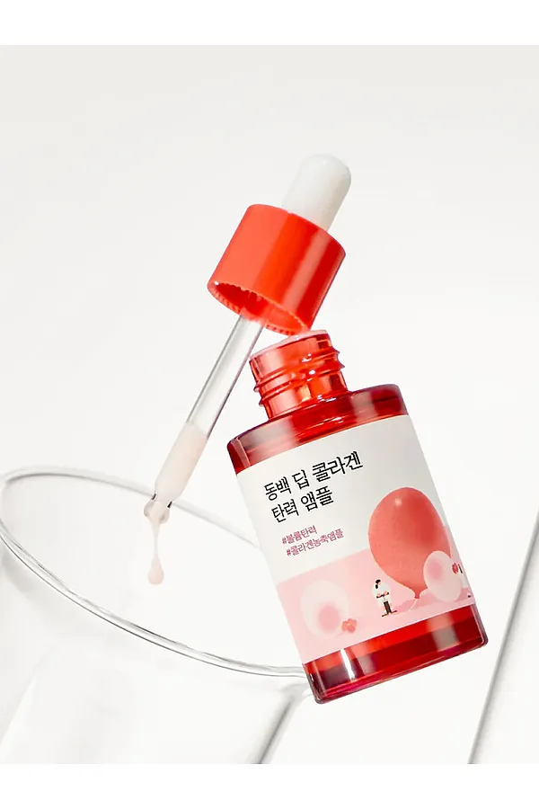 ROUND LAB Сыворотка для лица укрепляющая с коллагеном и экстрактом камелии / Camellia Deep Collagen Firming Ampoule, 30 мл KRISTALLER, красный - фото 2