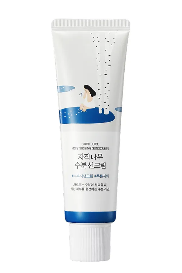 ROUND LAB Солнцезащитный крем для лица с березовым соком / Birch Juice Moisturizing Sunscreen SPF50+ PA++++, 50 мл KRISTALLER, белый - фото 2