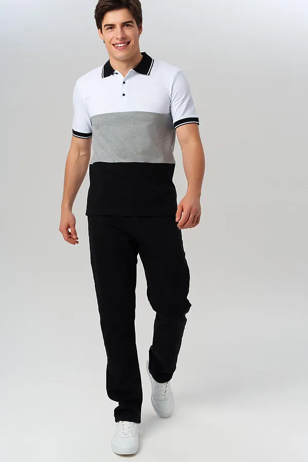 Поло PLAYTODAY, белый,серый,черный - фото 2