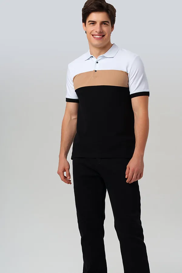 Поло PLAYTODAY, белый,черный,бежевый - фото 2