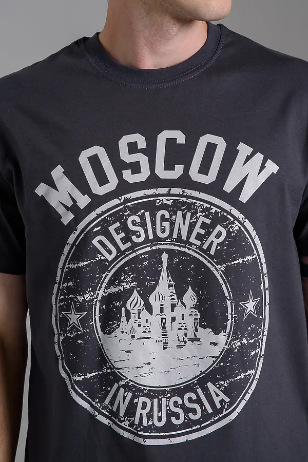 Футболка 8503/1 НАТАЛИ, антрацит+москва - фото 2