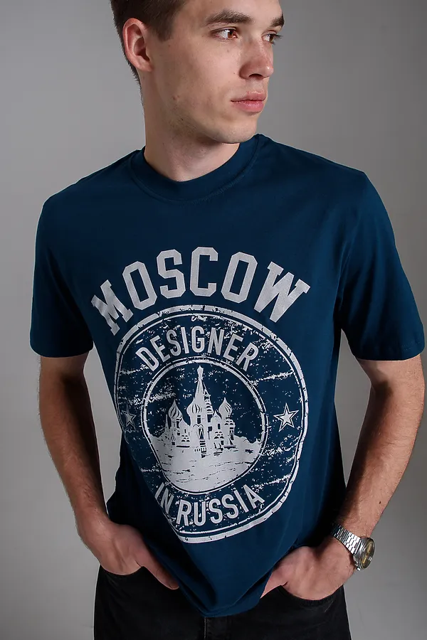 Футболка 8503/1 НАТАЛИ, изумруд+москва - фото 2
