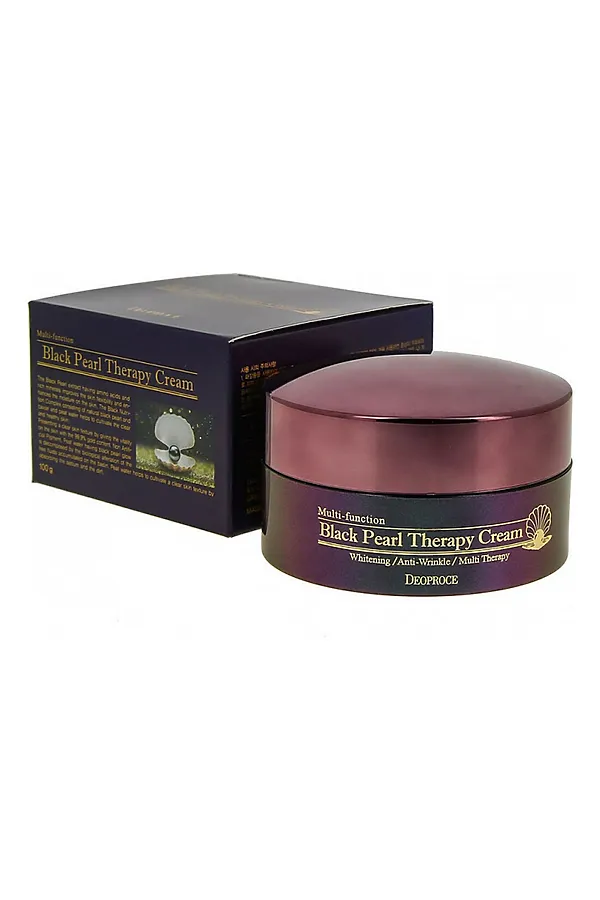 Deoproce Крем для лица антивозрастной с черным жемчугом / Black Pearl Therapy Cream, 100 мл KRISTALLER, черный жемчуг - фото 2