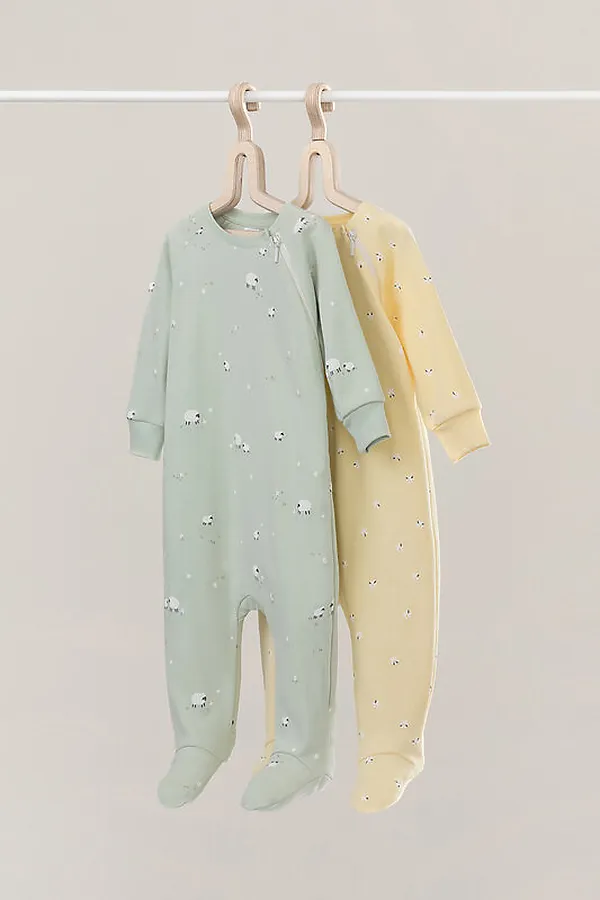 Комбинезоны, 2 шт. CROCKID, маленькие овечки, поле с ромашками - фото 2