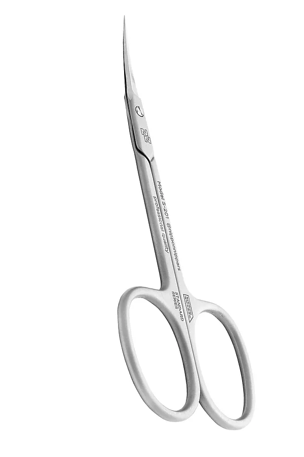 Nippon Nippers Ножницы маникюрные для кутикулы / Standard NN_S-201, ручная заточка, 100 мм KRISTALLER, серебристый - фото 2