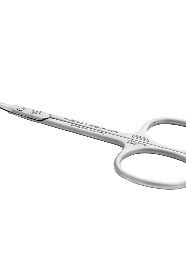 Nippon Nippers Ножницы маникюрные для кутикулы / Standard NN_S-201, ручная заточка, 100 мм KRISTALLER, серебристый - фото 2