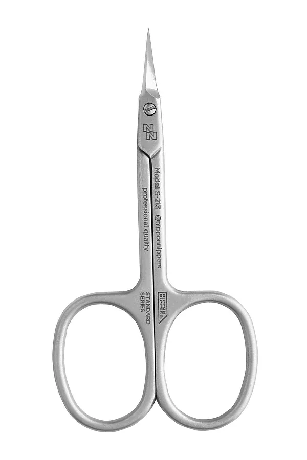 Nippon Nippers Ножницы маникюрные для кутикулы / Standard NN_S-213, ручная заточка, 91 мм KRISTALLER, серебристый - фото 2