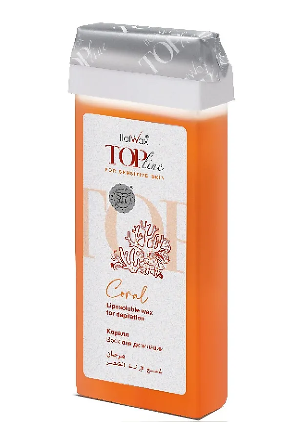 ItalWax Гибридный тёплый воск для депиляции в картридже / Top Line, Коралл, 100 мл KRISTALLER, коралл - фото 2