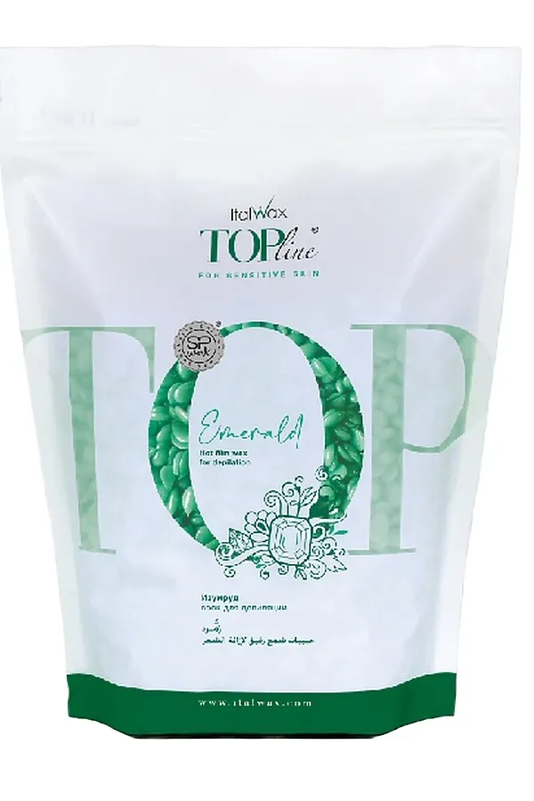 ItalWax Воск для депиляции в гранулах синтетический / Top Line, изумруд, 750 г KRISTALLER, изумруд - фото 2