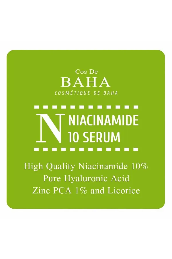 Cos De BAHA Противовоспалительная сыворотка для жирной кожи / Niacinamide 10 Serum Sample (N), 1,5 мл KRISTALLER, бесцветный - фото 2