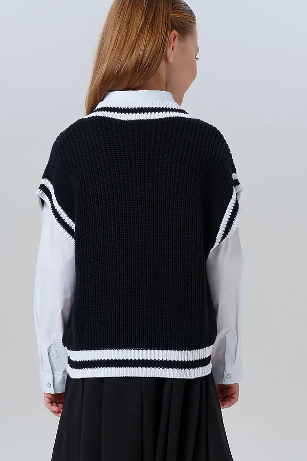 Жилет PLAYTODAY, черный,белый - фото 2