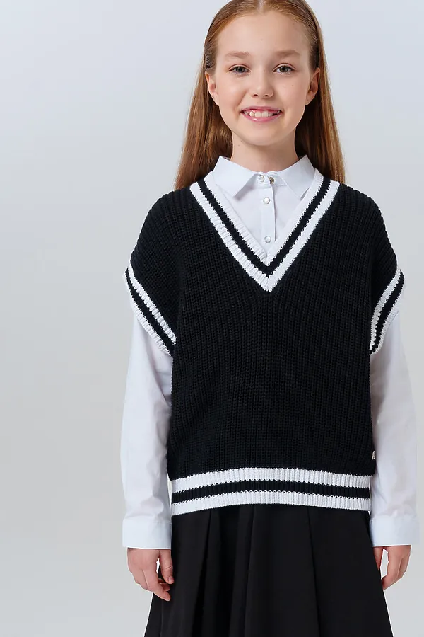 Жилет PLAYTODAY, черный,белый - фото 2