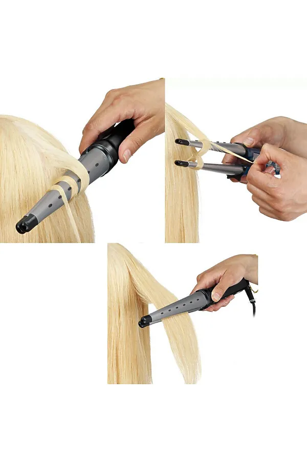 BaByliss Многофункциональная коническая плойка-стайлер / Pro Conismooth BAB2225TTE, 16-32 мм, 60 Вт KRISTALLER, чёрный - фото 2