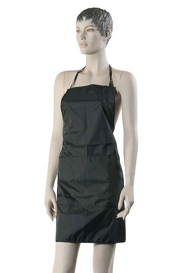 Dewal Фартук мастера для окрашивания с боковыми затяжками BB04B, 76 x 65 см, черный KRISTALLER, чёрный - фото 2