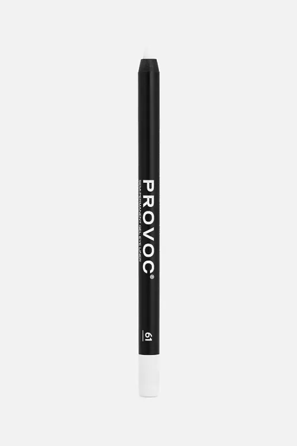 Provoc Гелевый карандаш-подводка для глаз водостойкий / Semi Permanent Gel Eye Liner №61 White Hot, белый матовый KRISTALLER, белый матовый - фото 2