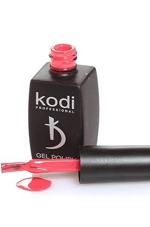 Kodi Гель-лак Светлый красно-коралловый, без перламутра и блесток, плотный, 8 мл KRISTALLER, светлый красно-коралловый - фото 2