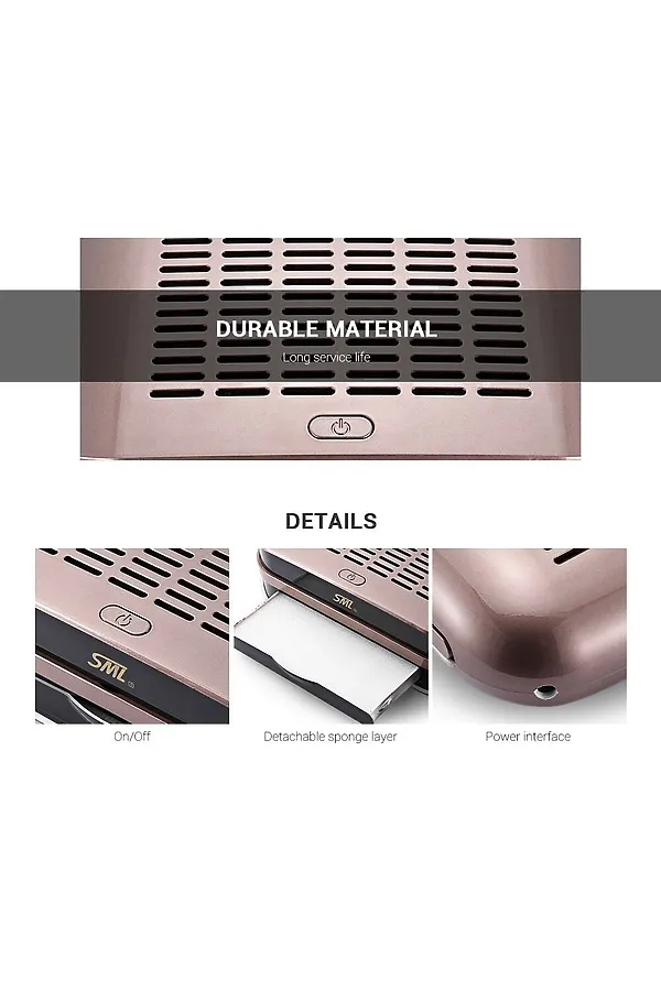 SML Пылесос для маникюра / C1 Deep pink, 68 Вт, темно-розовый KRISTALLER, темно-розовый - фото 2