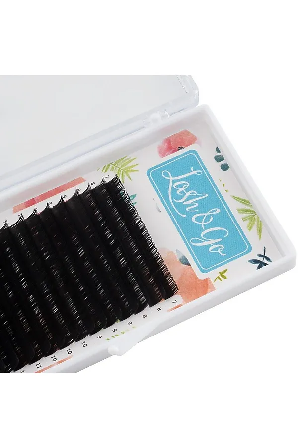 Lash&Go  Ресницы на ленте 16 линий 9 мм, L, 0,07 мм, черный KRISTALLER, черный - фото 2