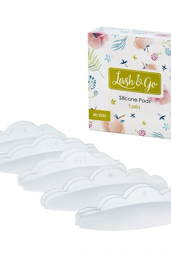 Lash&Go Набор силиконовых валиков 5 пар, S, M, M1, M2, L KRISTALLER, бесцветный - фото 2