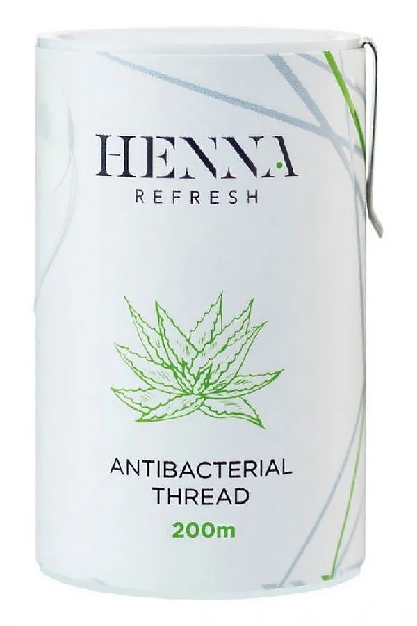Henna Refresh Антибактериальная нить для тридинга с соком алоэ, 200 м KRISTALLER, алоэ - фото 2