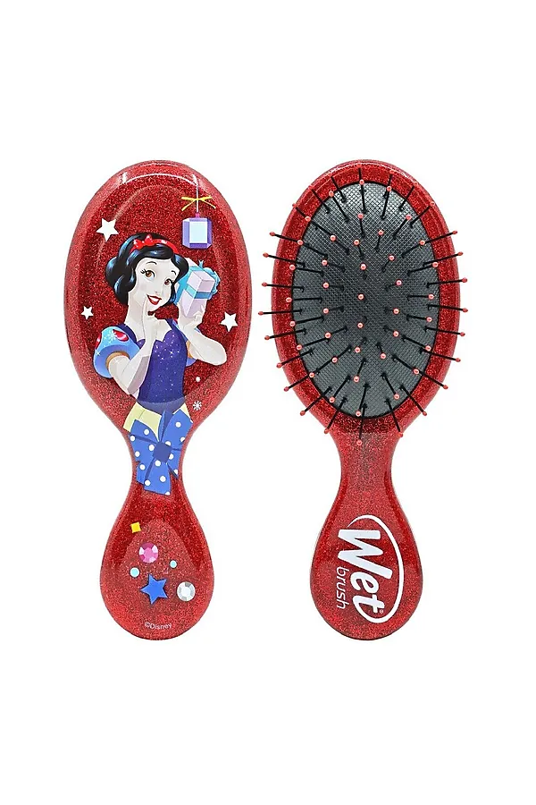 Wet Brush Расчёска для спутанных волос / Disney Mini Detangler Glitter Ball Snow White BWR832SNOWG KRISTALLER, красный - фото 2